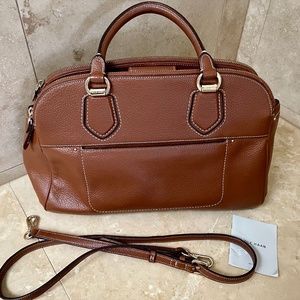 Cole Haan Tali Double Zip Satchel in Saddle Brown